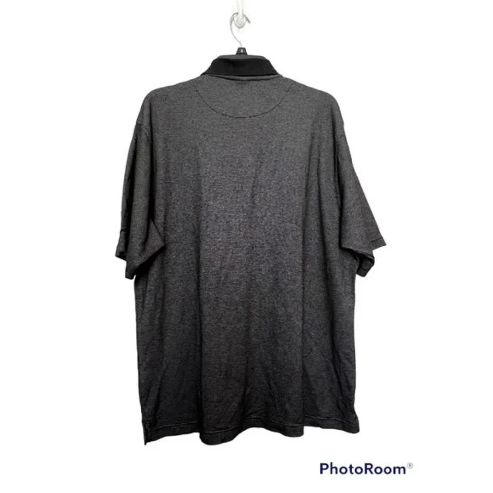 Nike polo shirt black and gray striped‎ size L